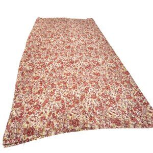 Beige Tan and Red Flowers Floral Saree - Unstitched- NEW !